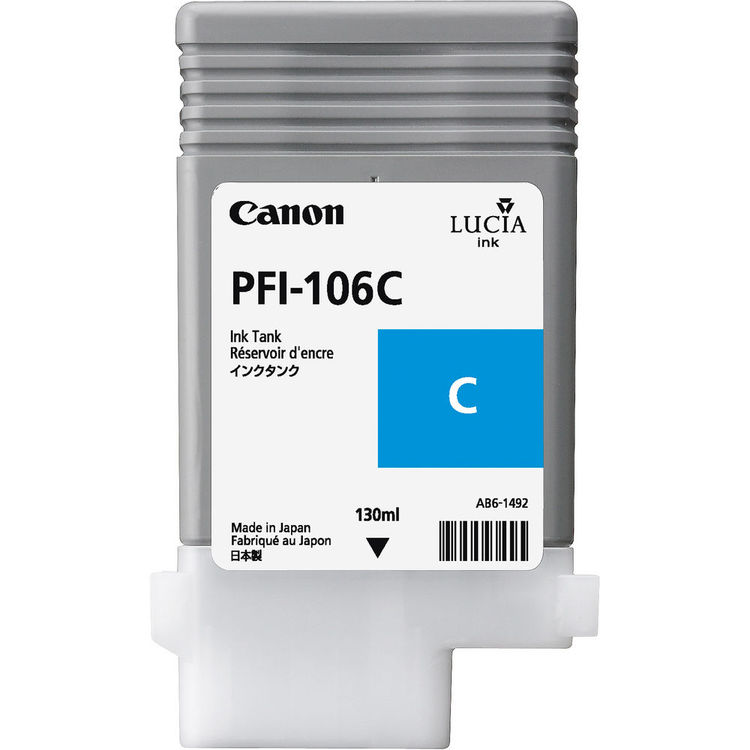 Canon 130ml PFI-106 Ink - Cyan (6622B001AA)