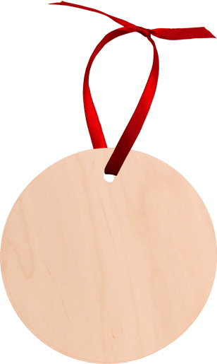 Unisub 2.75" Round Maple Circle Ornament 1 Sided Natural Wood