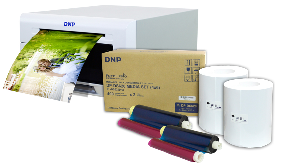 DNP DS620A Photo Printer and 4x6 Media Bundle (DS6204X6-BNDL)