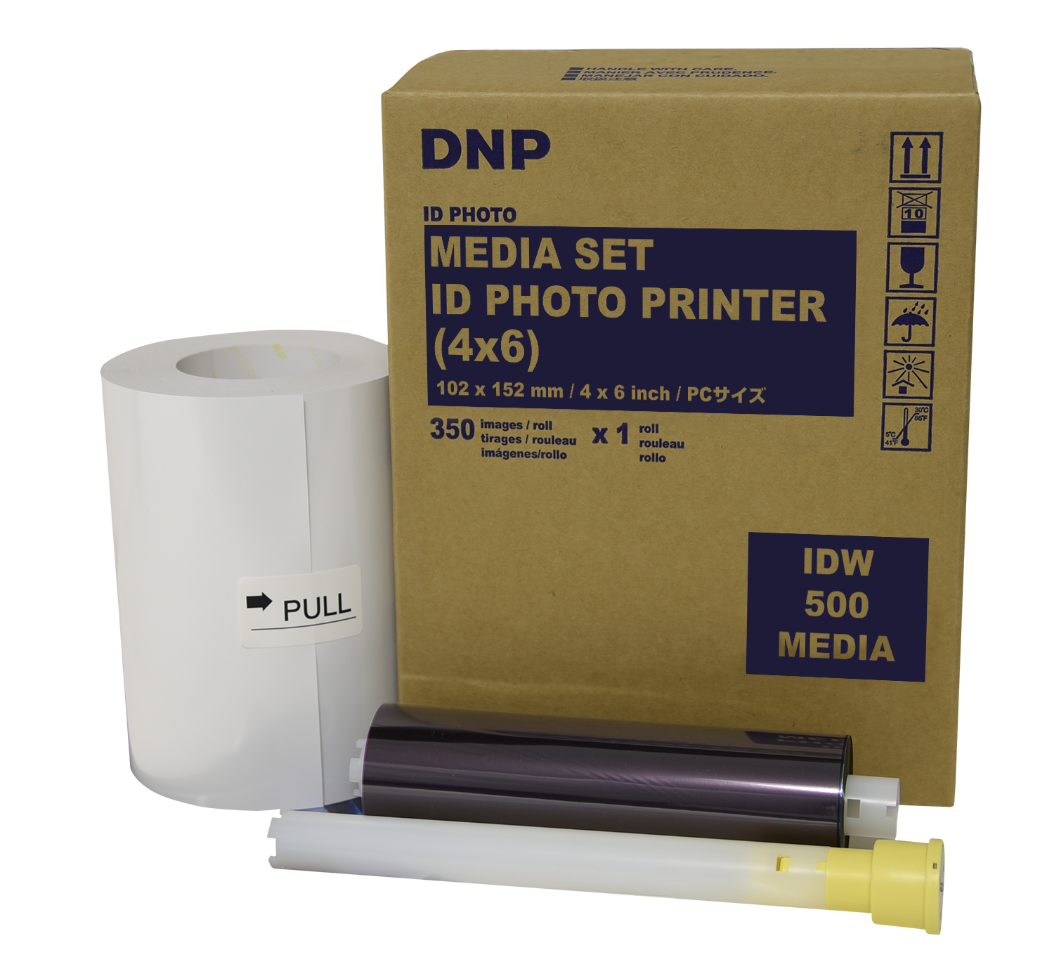 DNP 4" x 6" Single Packaged Roll ID Media for use with IDW500 Passport ID Photo Solution