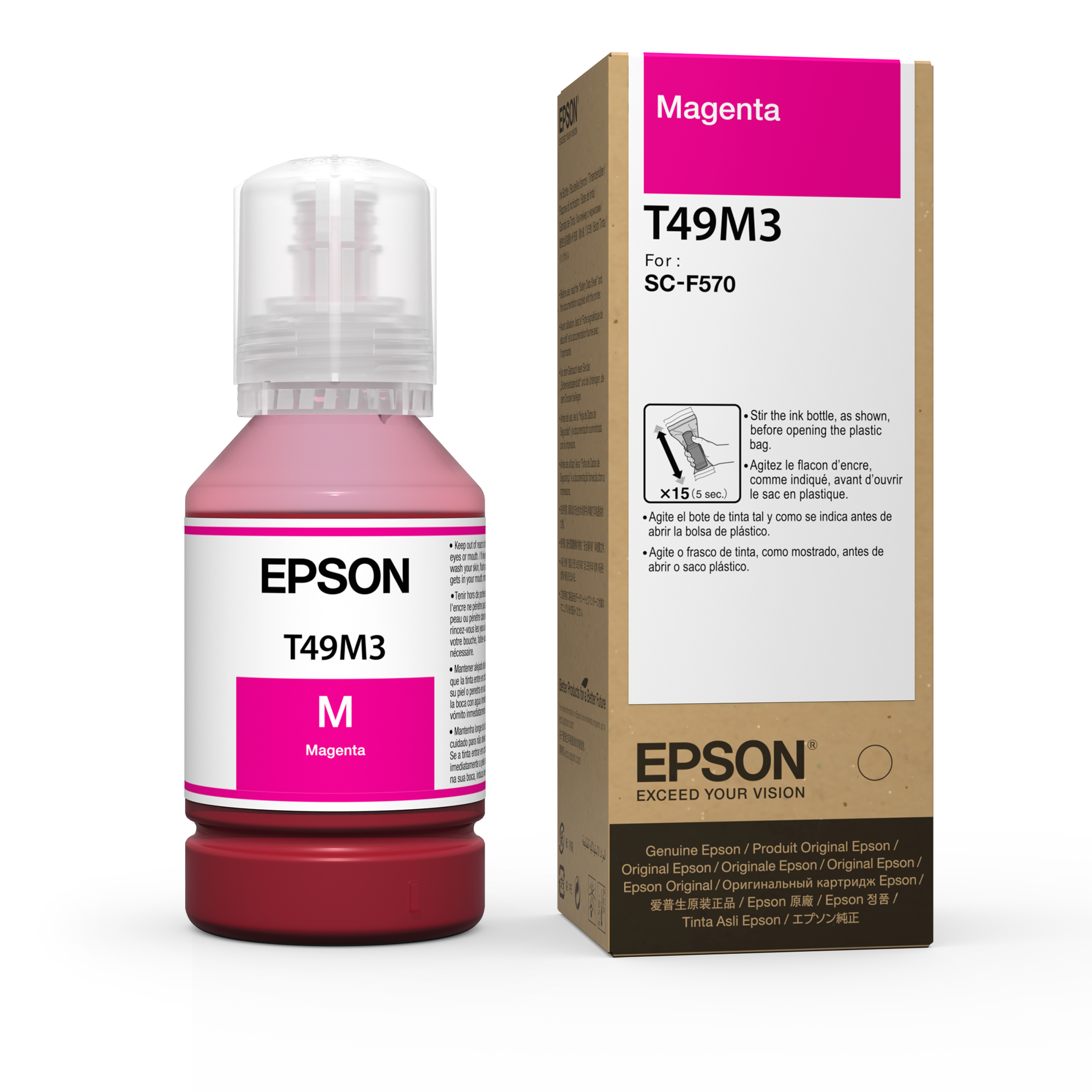 Epson 140ml T49M UltraChrome Dye Sub Ink - Magenta (T49M320)