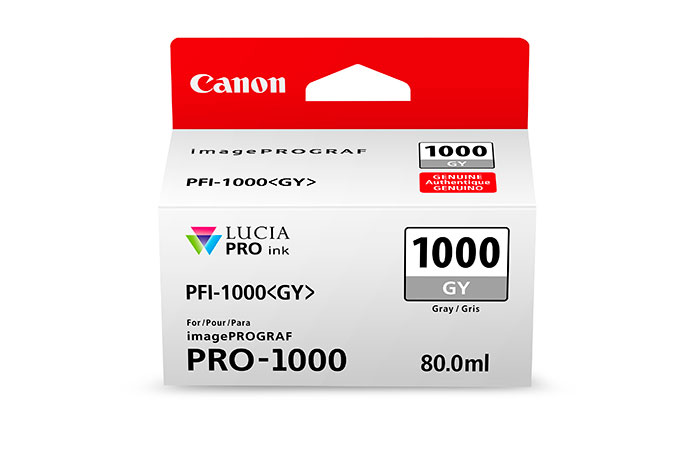 Canon 80ml PFI-1000 LUCIA PRO Ink - Gray (0552C002)