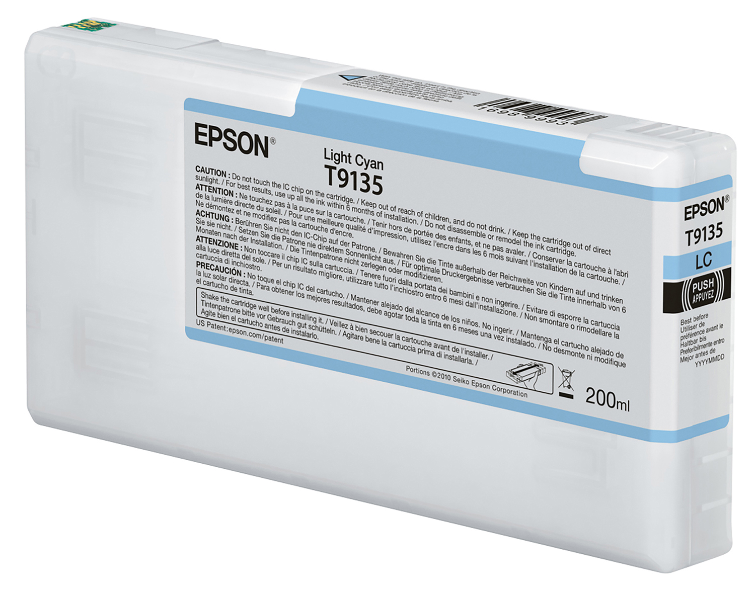 Epson UltraChrome HDX Light Cyan Ink 200ml (T913500)