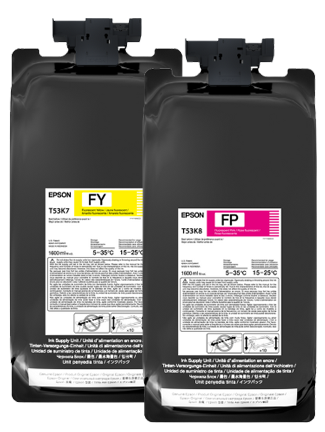 Epson 1.6L T53K Ultrachrome Dye Sub Initial Ink Pack - Fluorescent Yellow and Pink (T53KFLU)
