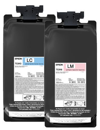 Epson 1.6L T53K Ultrachrome Dye Sub Initial Ink Pack - Light Magenta and Light Cyan (T53KPHO)