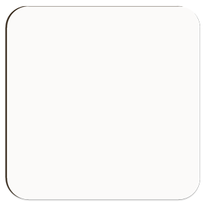 Unisub 4" Square Gloss White Hardboard Coaster