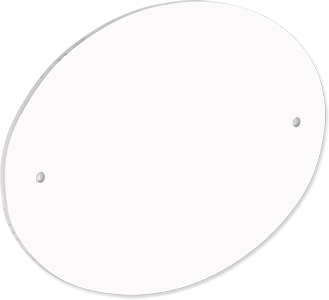 Unisub 3.5" x 5" FRP Door Sign Oval with Pre Drilled Holes