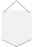 Unisub 9.5" x 11.5" Hardboard Wall Decor - Banner with Holes and Ribbon