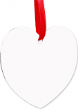 Unisub 2.87" x 3" Aluminum Heart Ornament 2 Sided